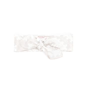 발렌티노 로고 자수 실크 헤어밴드 135324148