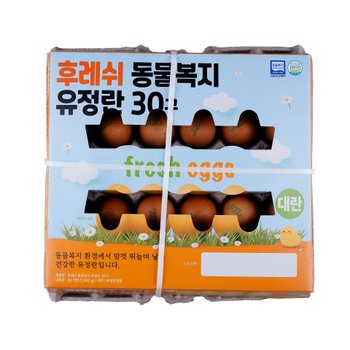 후레쉬 동물복지 유정란 30개입 (대란, 1560g)