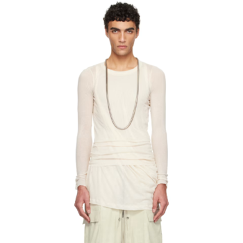 릭오웬스 티셔츠 오프 화이트 할리우드 립 LS 티셔츠 251232M213067