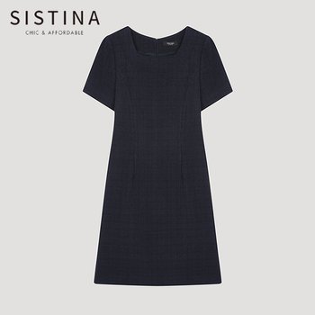 트위드 스퀘어넥 원피스_AWWOPO21150_DN