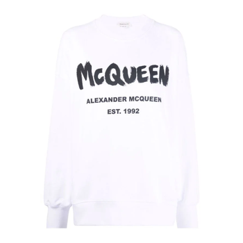 알렉산더맥퀸 알렉산더 맥퀸 로고 프린트 스웨트셔츠 659975QZADI T