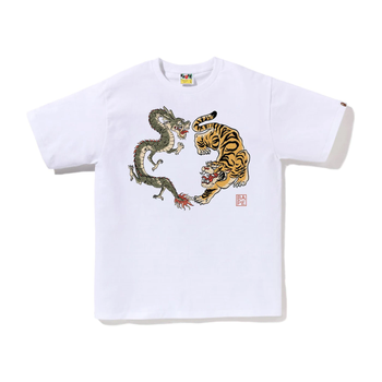 베이프 재팬 컬처 타이거 OG 드래곤 티 화이트