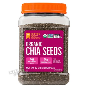 [해외] 배러바디푸드 오가닉 치아씨드 오메가3 함유 907g BETTERBODY FOODS ORGANIC CHIA SEEDS WITH OM