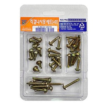 [알파] 직결나사못세트 4종 8x138x168x208x25mm