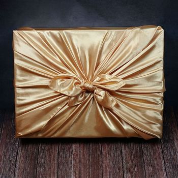 비싸보이는보자기 황금 공단 선물 포장 보자기