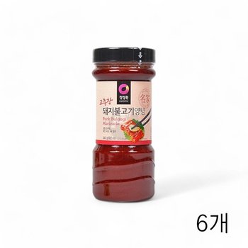 청정원 고추장 돼지불고기양념 840g X 6개 양념소스 돼지양념장 고기소스 고기양념장