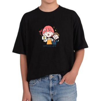 반팔티 직장생활 라떼는말야 점심메뉴 직장상사 그림