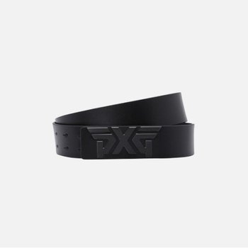 피엑스지골프벨트 VQA PIFPM8704-21 BLACK BUCKLE LOGO BELT-MEN