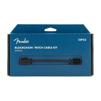 Fender 펜더 Blockchain™ Patch Cable Kit, Medium, Black 이펙터용 패치 케이블