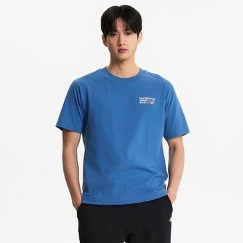 매장판 공용 그래픽 반팔 티셔츠 세미 오버핏 블루 MT41908 NBNEF22461 50_P397758191