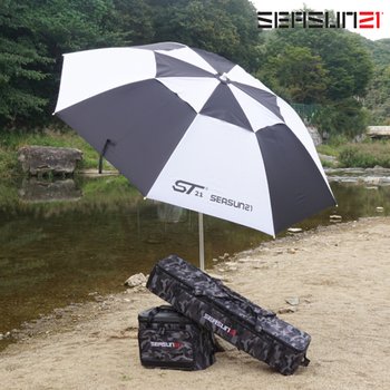 시선21 NEW 45인치 2단 파라솔 휴대용 캠핑 낚시 야외 비치 파라솔 그늘막