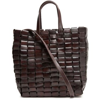 26 SS 드래곤 디퓨전 Link 링크 다크 브라운 더블 탑핸들 숄더 스트랩 토트백