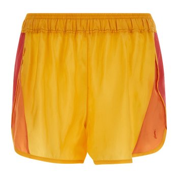 생로랑 컬러블록 새틴 쇼츠 860991Y6J71 7042