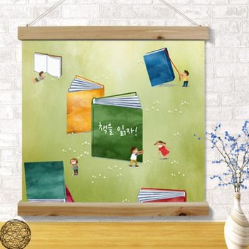 아트박스/꾸밈 is980-우드스크롤_60CmX60Cm-책을읽자시리즈1