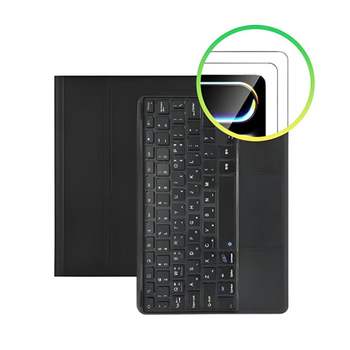 아이패드 819QYF13 에어13 M3 터치패드 키보드 케이스+강화유리 2매 세트