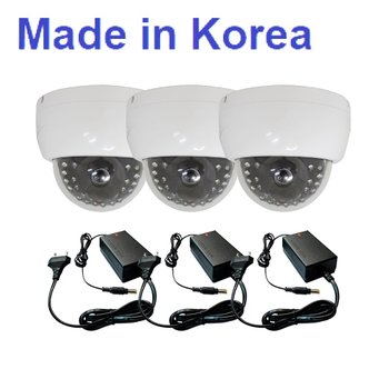 호텔 모텔 실내 복도 간편 설치용 가성비 CCTV 적외선 카메라 3세트