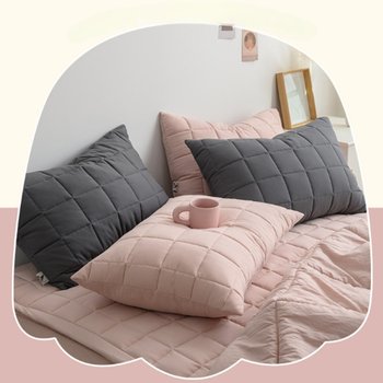 베개잎 국산 부드러운 사계절 피치 가공 워싱 누빔 파스텔 베개 커버 베개피 베갯잇 50x70