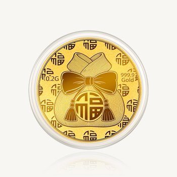 복주머니 코인 골드바 24K 순금 0.2g