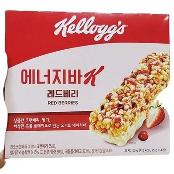 [에이알비티] 농심켈로그레드베리에너지바4P100G x 2개