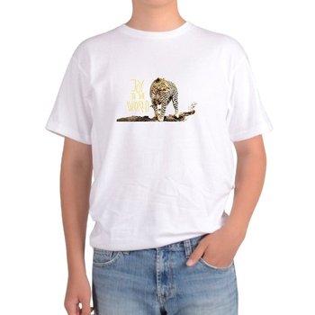 반팔티 야생생활 표범 즐거움 정글 디자인의류 (WFGRE9Q)