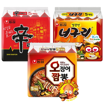 농심 신라면10봉지+오징어짬뽕5봉지+너구리5봉지 총20봉