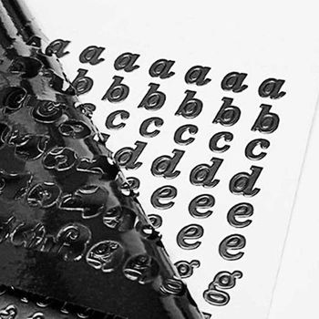 파벳 스티커 빈티지 다꾸 꾸미기 소문자 블랙 이니셜 문구/사무용품