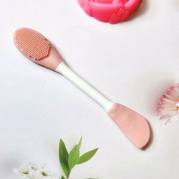 마스크 실리콘 브러쉬 핑크 클렌징 팩 모공 세안 메이크업도구