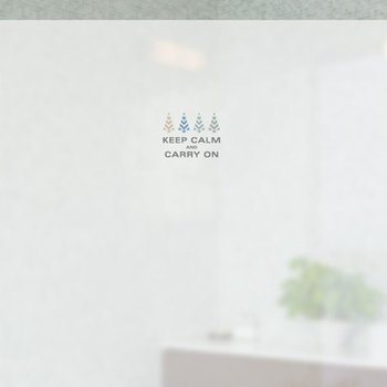 NCW338 무점착 창문시트 KEEP CALM ON CARRY ON 나무 네그루 M(900x900)