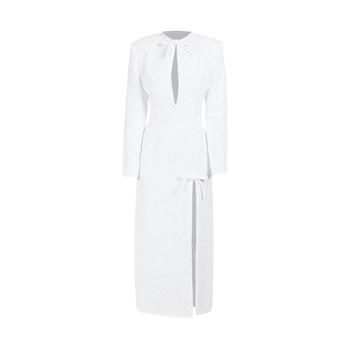 25 FW Rowen Rose 보우 디테일 롱 드레스  DRS41687WHITE TP444202955