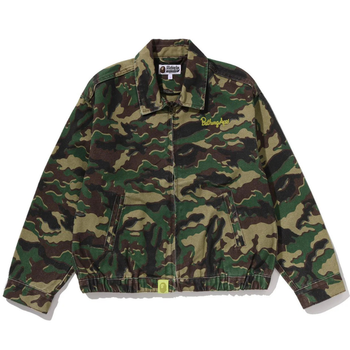 [해외] 베이프 우먼즈 자켓 GLITCH WOODLAND CAMO BATHING APE LOGO WORKER JACKET 1M30-240-304