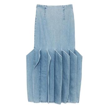 26 SS 어웨이크 모드 스트럭처 헴 미디 데님 스커트 PF25S01DDE02 TP44307143