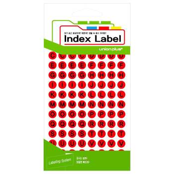 스티커 레드 벳 원형스티커 리 컬러스티커 9mm 13매입