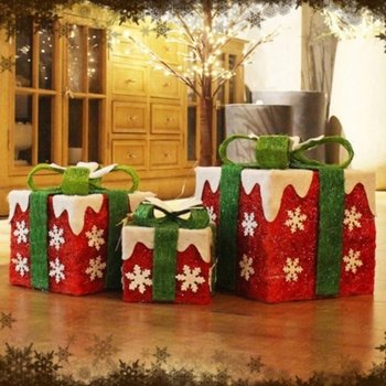 (옵션 단품)트리와 소품 선물상자 크리스마스 장식 카페인테리어소품 소품 인테리어 상자