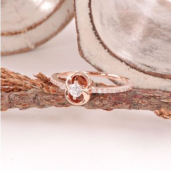 오팔하우스 14k 타원형 큐빅 반지 OPJJR11017