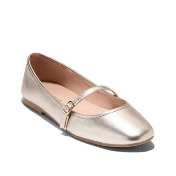[해외] 콜한 옐레나 메리제인 발렛 플랫 슈즈 골드 메탈릭 여성