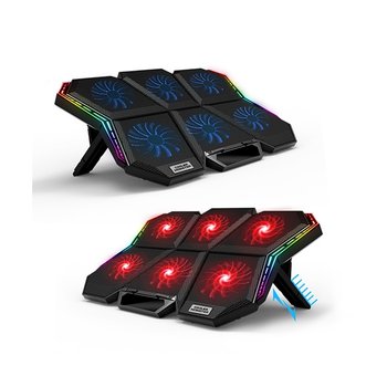 노벨뷰 쿨러몬스터 F6 RGB 노트북 쿨러 거치대