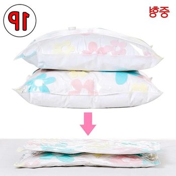 의류정리 꽃무늬 중형 압축팩 진공 의류정리 이불비닐봉투 자취필수템 이사물건보관