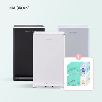 매직캔 쓰레기통 휴지통 히포크롬 21L+전용리필 10개 냄새차단 페달형 저소음
