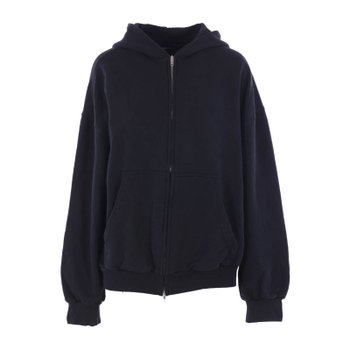 [해외배송] 발렌시아가 블랙 코튼 저지 후드티셔츠 803264 TSVU71750