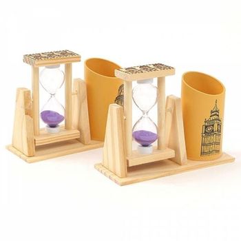 볼펜통 059UVZ08 2p세트 래시계 펜꽂이 연필 퍼플 베이직 인