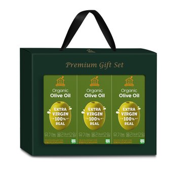 (주) 휴온스네추럴 [선물세트] 맑은농장 유기농 엑스트라버진올리브오일  추석선물세트