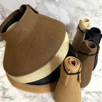 접이식 베이직 돌돌이 라탄 썬캡 올데이 왕골모자(카 (WFH4YXP)