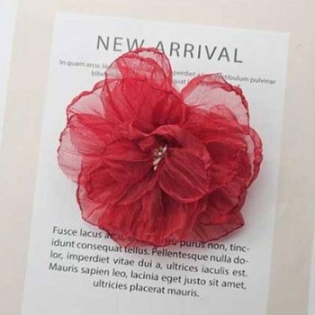 모란꽃 집게핀 헤어핀 메쉬핀 꽃핀 오간자 포인트헤어핀 집게핀 꽃헤어핀