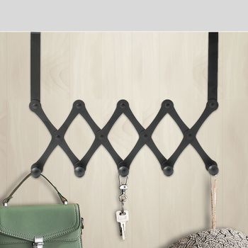 퀸하우스 EBCM4136 자바라 행거 방문 5구 블랙 도어후크