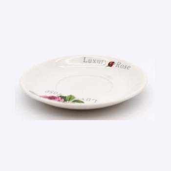 WL 장미 프린팅 커피받침 130x20mm 10p 식기류 접시 그릇
