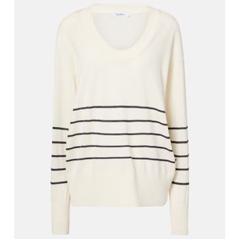 막스마라 레반테 스트라이프 코튼 실크 스웨터 122769836