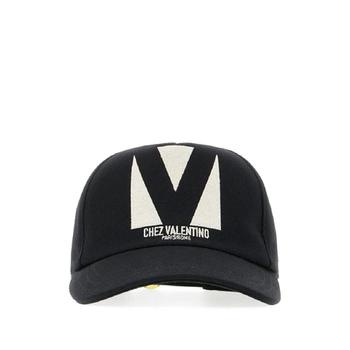 발렌티노 가라바니 로고 자수 베이스볼 캡 모자 YHDA41WGJ TP43545000