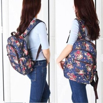 꽃무늬 백팩 여자 대학생 직장인 데일리 캐주얼룩 회 회사원크로스백 여자가방숄더백