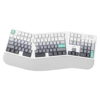 지클릭커 EK600 인체공학 무선 기계식 키보드 네온화이트