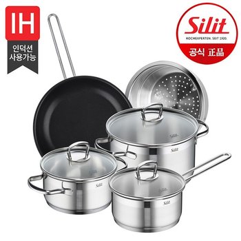 [실리트]롬바르디아 냄비후라이팬 5종 세트(16편수+16L+20H+FP24+찜기)